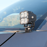 Ford Super Duty ditch lights mounted on hood of a 2020-2022 F-250/F-350/F-450 truck