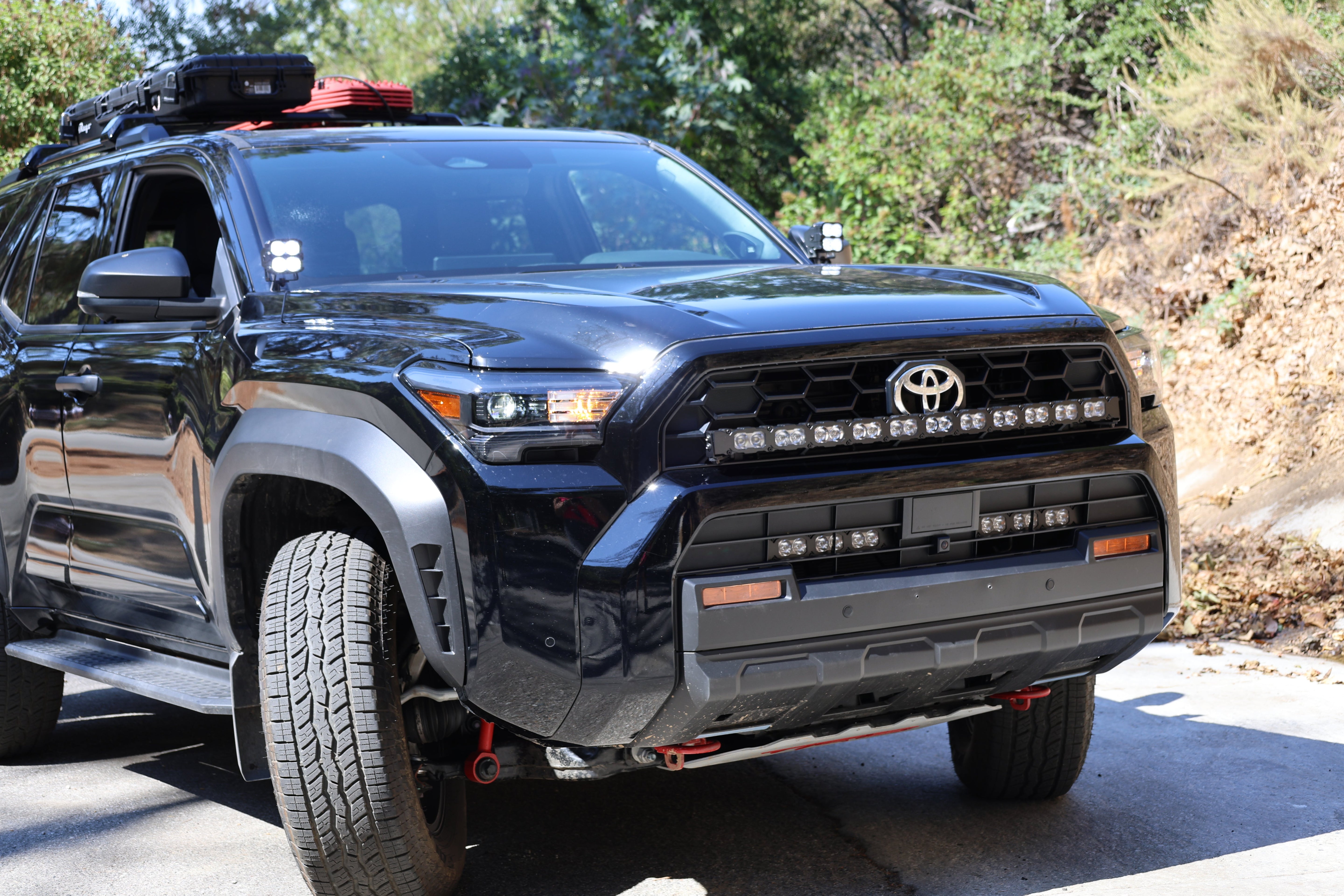 4Runner Light Bar PRO 40in curved LED grille light bar on 2025 Toyota 4Runner TRD Off-Road front view