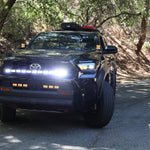 4Runner Light Bar on black 2025 Toyota 4Runner PRO curved 40in LED grille mount lighting on forest road
