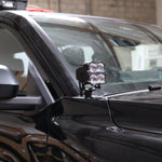 4Runner Ditch lights dual color LED installed on 2025 Toyota 4Runner driver side hood mount