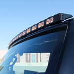 gmc hummer ev up close view of 60in LED light bar roof with amber drl  light