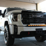 GMC Sierra HD light bar - 40in curved PRO LED integrated light bar for 2024+ GMC Sierra 2500/3500HD, fits AEV bumpers, slim grille design