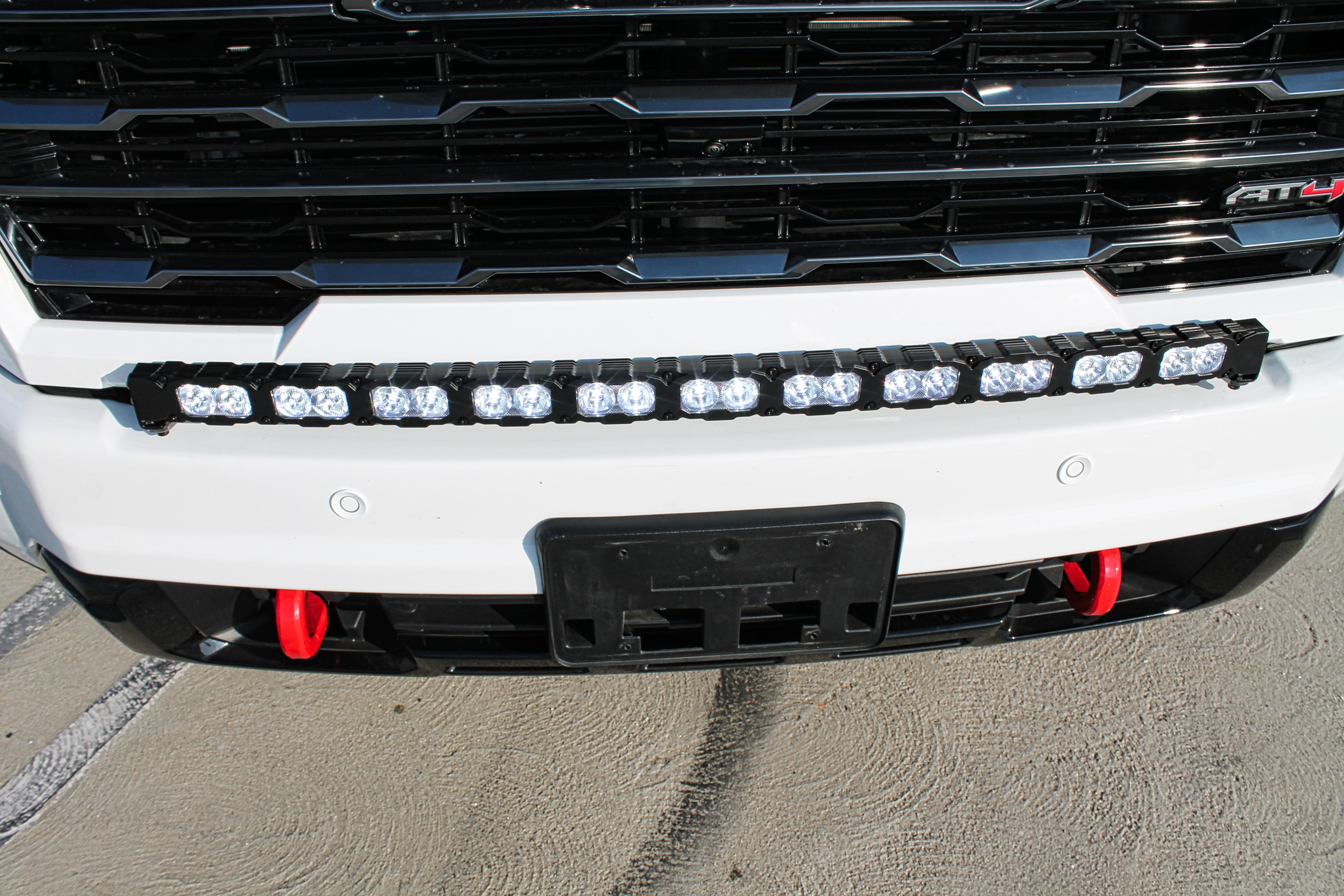 GMC Sierra HD light bar for 2024+ 2500/3500HD, curved LED light bar PRO mounted on front grille with AEV bumper compatibility