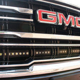 GMC Yukon 2021-24 Single 40in Light Bar installed under GMC logo on truck grille