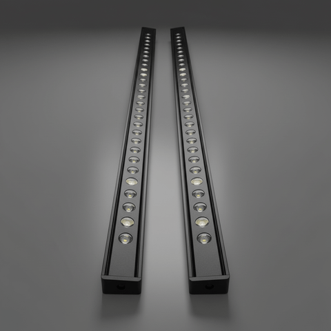 GMC Yukon 2021-2024 slim single 40in LED light bar pair for grille mount under GMC logo