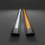 GMC Yukon 2021-24 Single 40in Light Bar - SLIM with white and amber LEDs on a sleek black frame.
