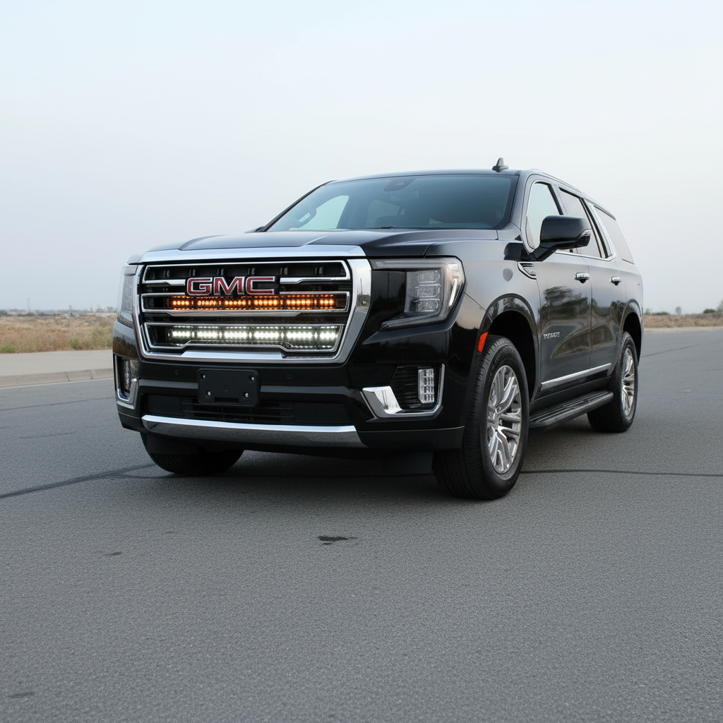 2021-2024 GMC Yukon dual 40in SLIM LED light bars, white and amber product image