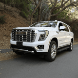 2025 2026 GMC Yukon front view showcasing grille area for Dual 40s SLIM light bars under GMC logo