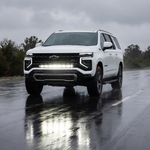 Suburban LightBar on 2025+ Chevrolet Suburban with single 40in light bar, mounts under bowtie, fits LT LS Z71 RST High Country Premier