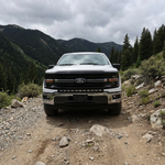 2024+ Ford F150 LightBar mounted on a rugged terrain, showcasing its off-road capability.