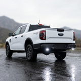 2024–2026 Ford Ranger with the LED reverse light kit illuminated at the rear bumper