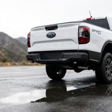 Rear view of a 2024–2026 Ford Ranger bed and tailgate where the reverse light kit mounts