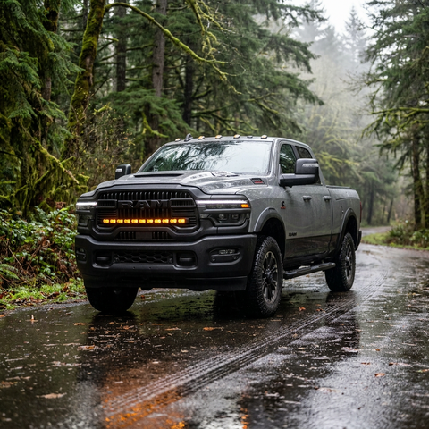 2025+ RAM 2500/3500 40in PRO curved LED light bar, white and amber product image