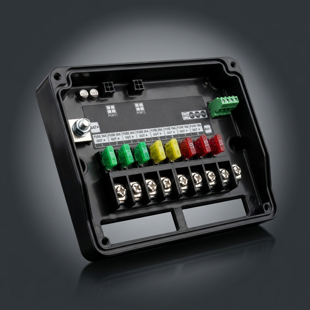 M&R Automotive Wireless 8-Switch Harness 2.0 with die-cast aluminum weatherproof control box