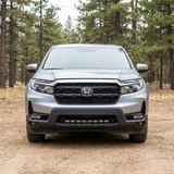 2021-2026 Honda Ridgeline front view with 30in PRO light bar switched off showing the bar mounted flush in the lower bumper
