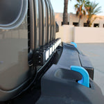 Jeep Wrangler JL light bar 30in on JL model with spot and driving optics, close to bumper for sleek built-in look