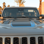 Jeep Wrangler ditch lights for JL 2017+ — two light pods included; dual-function LED white and amber lights on a JL Wrangler with / without mount brackets