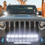 Jeep Wrangler ditch lights - 2017+ Jeep Wrangler JL lights only, dual-function white amber LED pods for off-road illumination