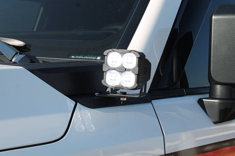 Land Cruiser ditch lights for 2024+ on front passenger side, dual-color white with amber DRL backglow