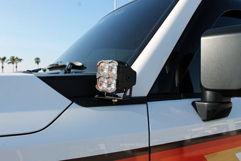 Land Cruiser ditch lights PRO for 2024+ on Toyota Land Cruiser with dual color white LED and amber DRL backglow