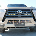 Lexus GX550 light bar front view with dual 7,400-lumen white LEDs behind lower grille