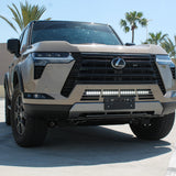 Lexus GX550 lightbar on 2024+ SUV front view with slim 30in light bar behind lower grille