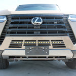 Lexus GX550 lightbar 2024+ 30in Light Bar visible on the front of a beige 4x4 SUV, installed behind lower grille, GX550 models compatibility LX GX550 Premium Luxury Overtrail