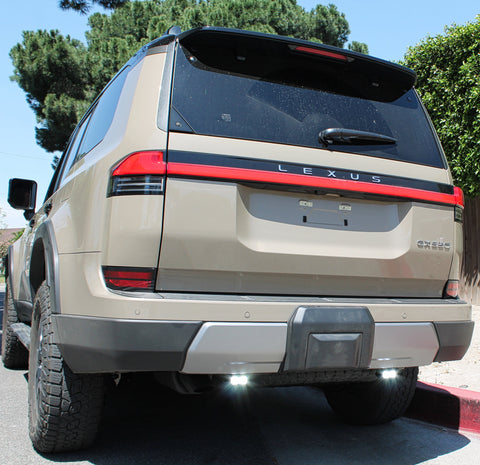 Lexus GX550 Reverse light kit - Pair of pods with white main LEDs and amber or red backlight for 2024-2026 GX550 Premium/Luxury/Overtrail