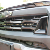 2023 2024 white chevrolet colorado with behind grille single 30in light bar