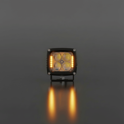 RAM rebel ditch lights dual color LED cube pod with amber DRL backglow for 2019+ RAM 1500 Rebel