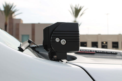 RAM RHO Ditch Lights - Dual Color white LED with amber DRL backglow on 2025 RAM 1500, rugged off-road lighting for RAM RHO Ditch Lights