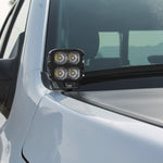 RAM RHO Ditch Lights - PRO 2025+ on RAM 1500 with dual white LED and amber DRL backglow for RAM RHO Ditch Lights