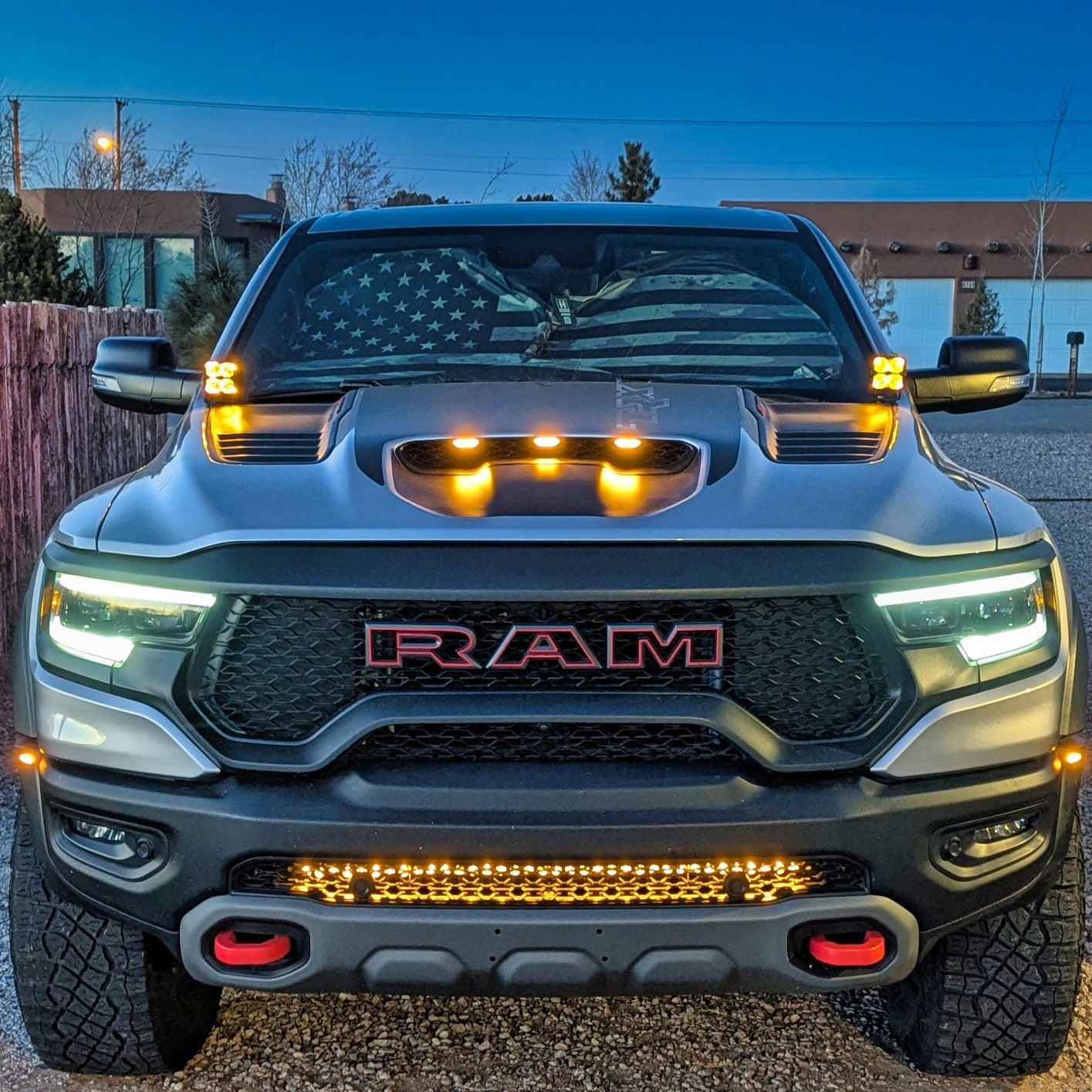 2019+ RAM 1500/TRX Hood Mount/Ditch Lights/Pillars PRO offers amber DRL