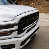 2025+ RAM 2500 light bar PRO 40in curved LED grille mount on white RAM 2500 truck front view for 2025 2026 models
