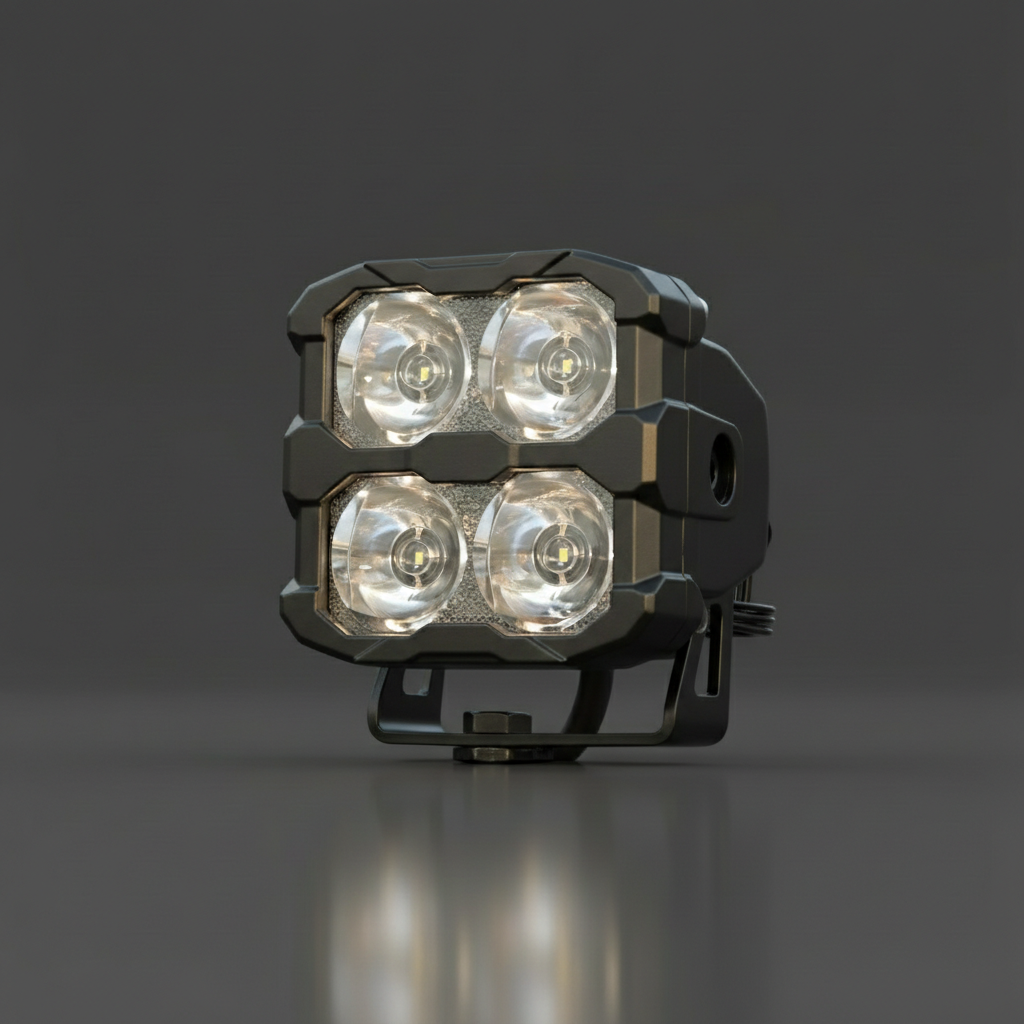 2025+ RAM 2500 & 3500 Ditch Lights PRO dual-color LED pod with white beam and amber DRL backglow
