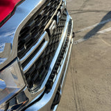 RAM 2500 3500 HD 40in Light Bar PRO curved LED installed flush in chrome front bumper and grille, 2019-2024 RAM truck