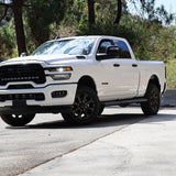 2025+ RAM 2500 Light kit lower grille LED pod lights installed on white RAM 2500 truck front view