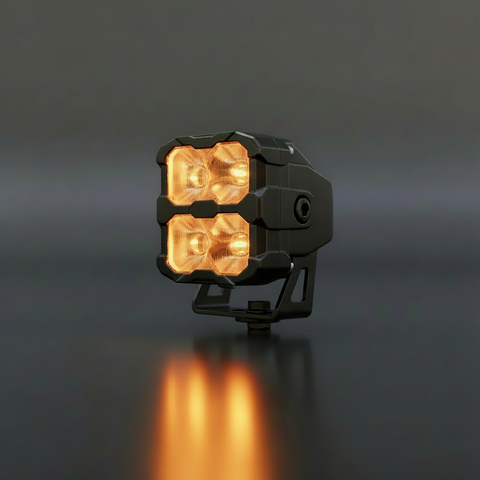RAM 2500 Ditch Lights dual-color LED pod with amber DRL backglow for 2019-2024 RAM 2500/3500 HD
