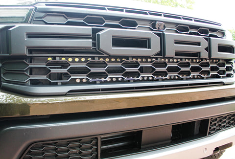 2024 ford ranger raptor behind grille led light bars