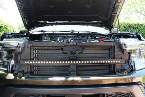 behind grille 40in light bar on ford ranger raptor