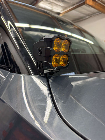 up close view of ditch light on the rivian by mandr automotive
