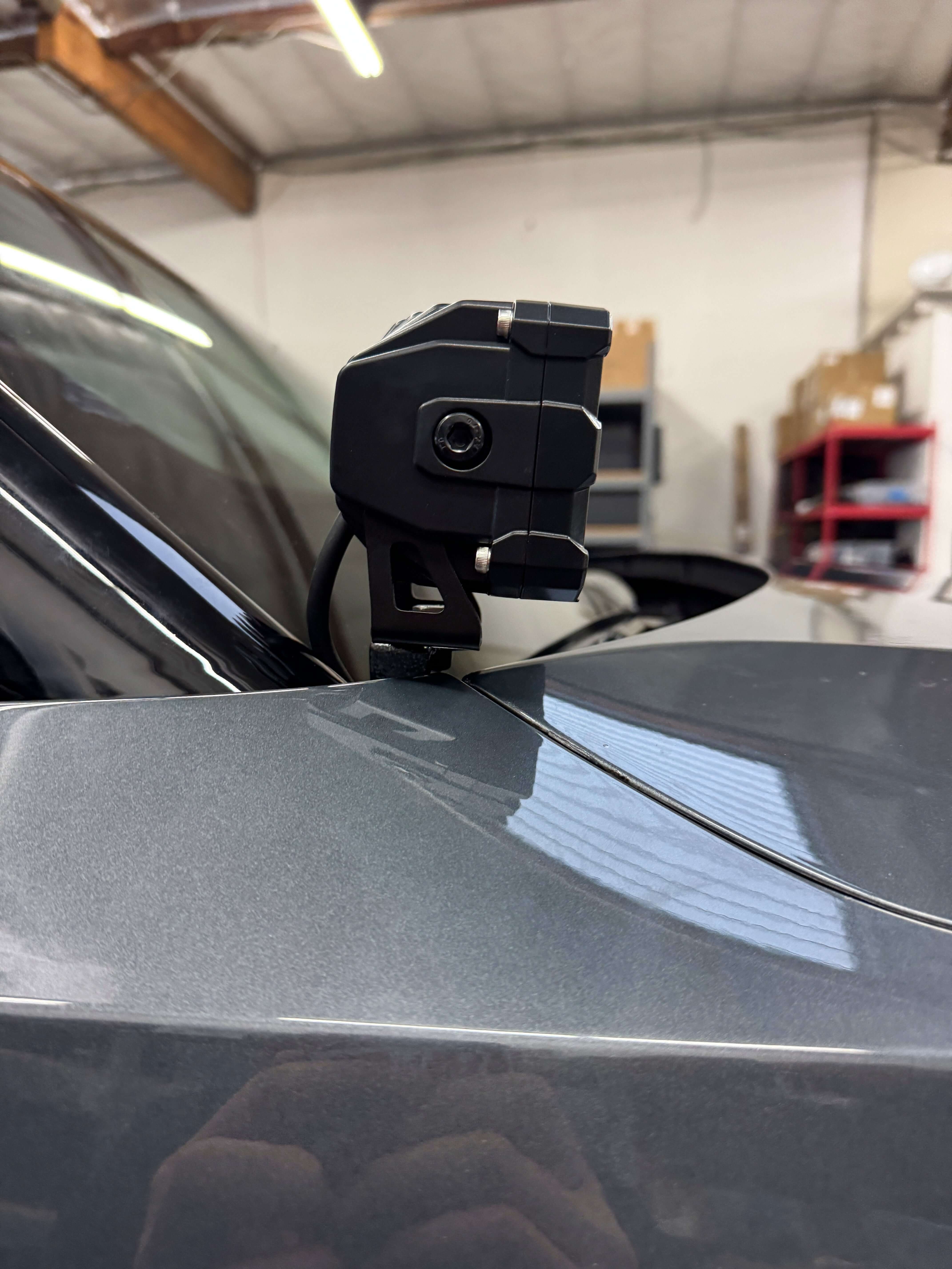 up close view of ditch light on the rivian by mandr automotive