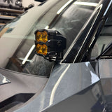 up close view of ditch light on the rivian by mandr automotive