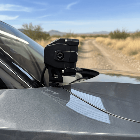 up close view of ditch light on the rivian by mandr automotive