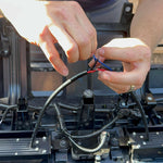 show wiring connections of 2 light bars on toyota tacoma for off roading
