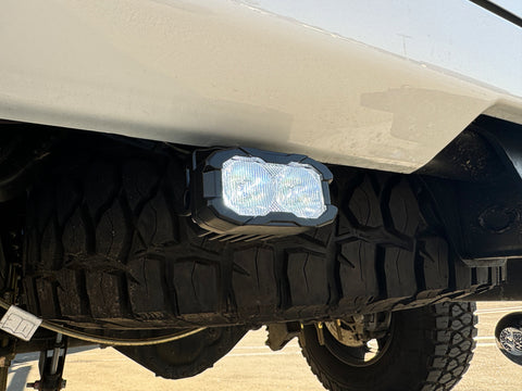 Sierra HD Reverse kit pod lights under GMC Sierra 2500/3500 HD with white LED and amber/red backlight option, for PRO/SLE/SLT/AT4 trims