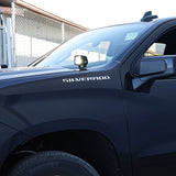 Silverado 1500 ditch lights installed on 2022+ Chevrolet Silverado 1500 driver side for improved off-road visibility