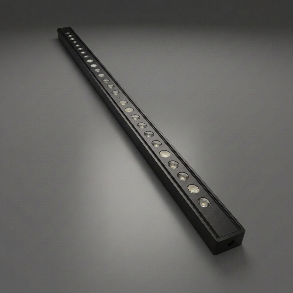 2019+ Mercedes Sprinter 40in SLIM LED light bar, black aluminum housing with a single row of round LED lenses