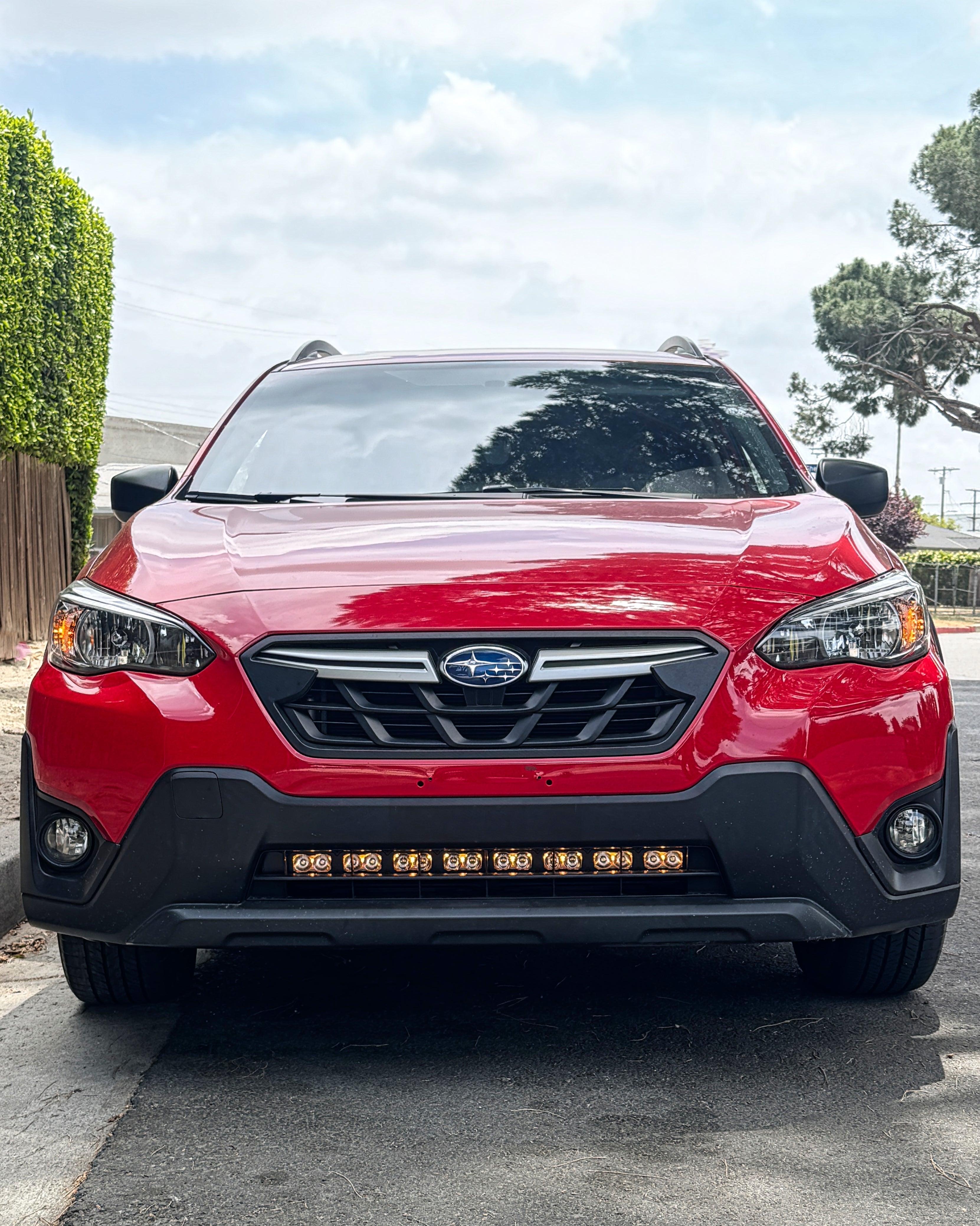 red 2020 subaru crosstrek gen 2 light bar