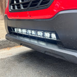 red 2022 subaru crosstrek gen 2 light bar off roading in lower grille